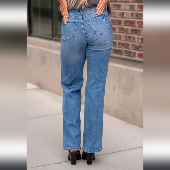 Judy Blue Tummy Control Top High Rise Straight Jeans - Picture 8 of 12